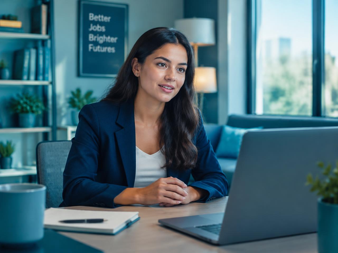 Candidate taking a video interview